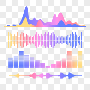 动感炫彩音波装饰图案高清图片