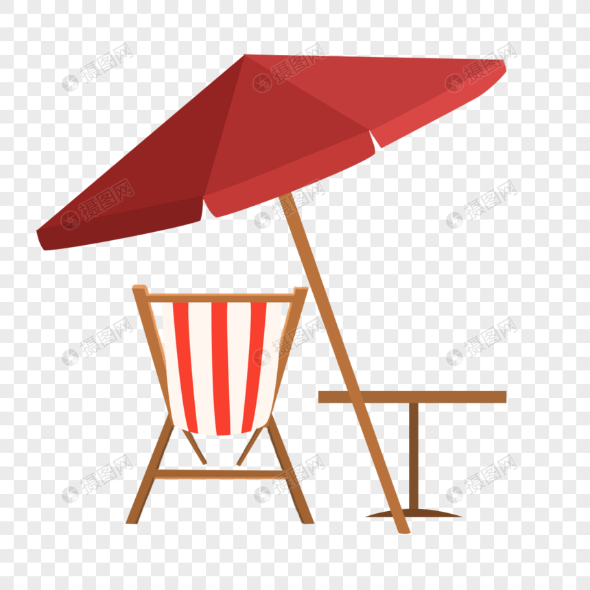 太阳伞和沙滩椅图片