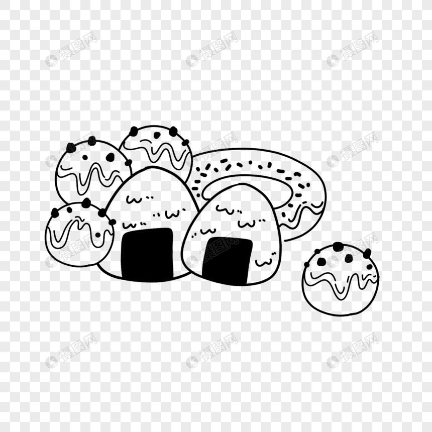 零食简笔画