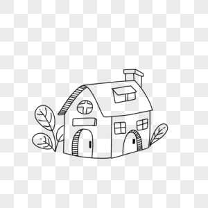 房屋简笔画游戏房子素材高清图片