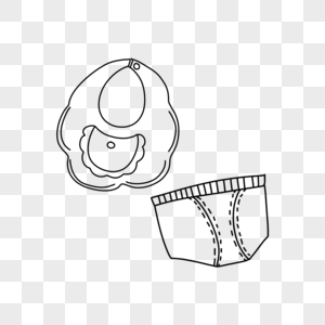 婴儿内裤简笔画高清图片