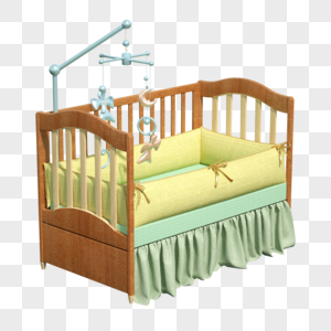 婴儿床模型床图片