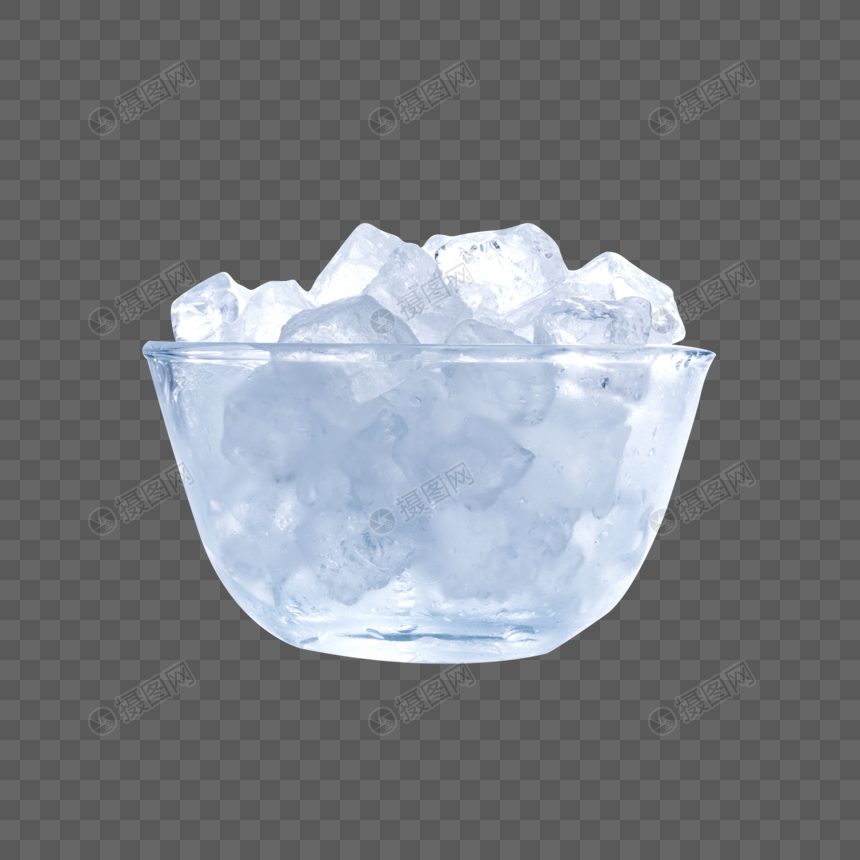 一碗冰块图片