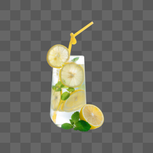 柠檬水饮料夏日水果汁高清图片
