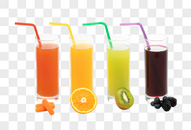 水果果汁组合图片