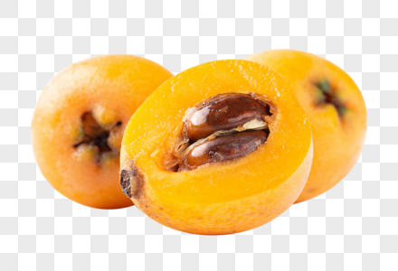 枇杷水果炎果浅橘高清图片
