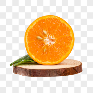 切开的橘子图片