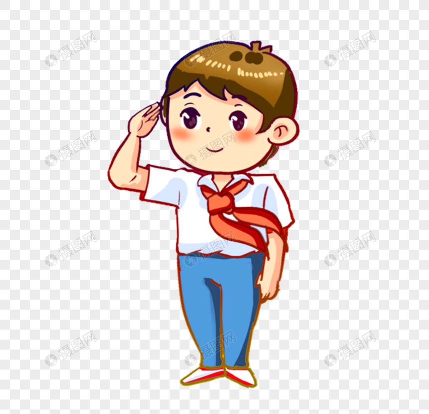 人物敬礼男生素材