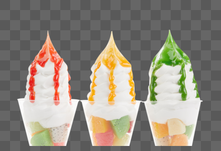多种口味冰淇淋组合图片