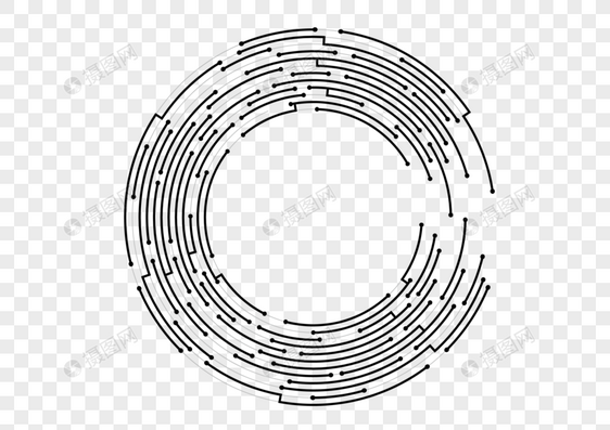 创意圆形科技电路图图片
