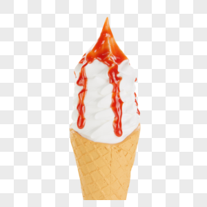 草莓味冰淇淋甜筒图片