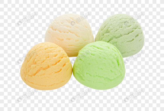 夏日冷饮多色冰淇淋球组合图片