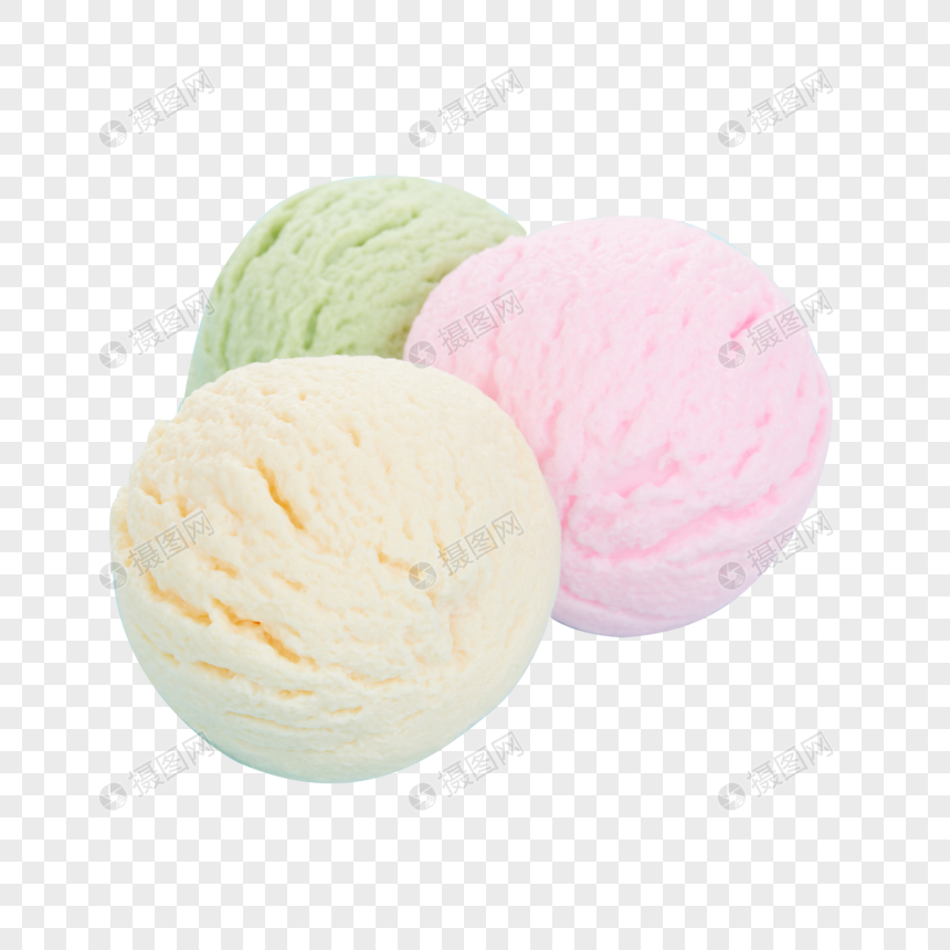 夏日冷饮多色冰淇淋球组合图片