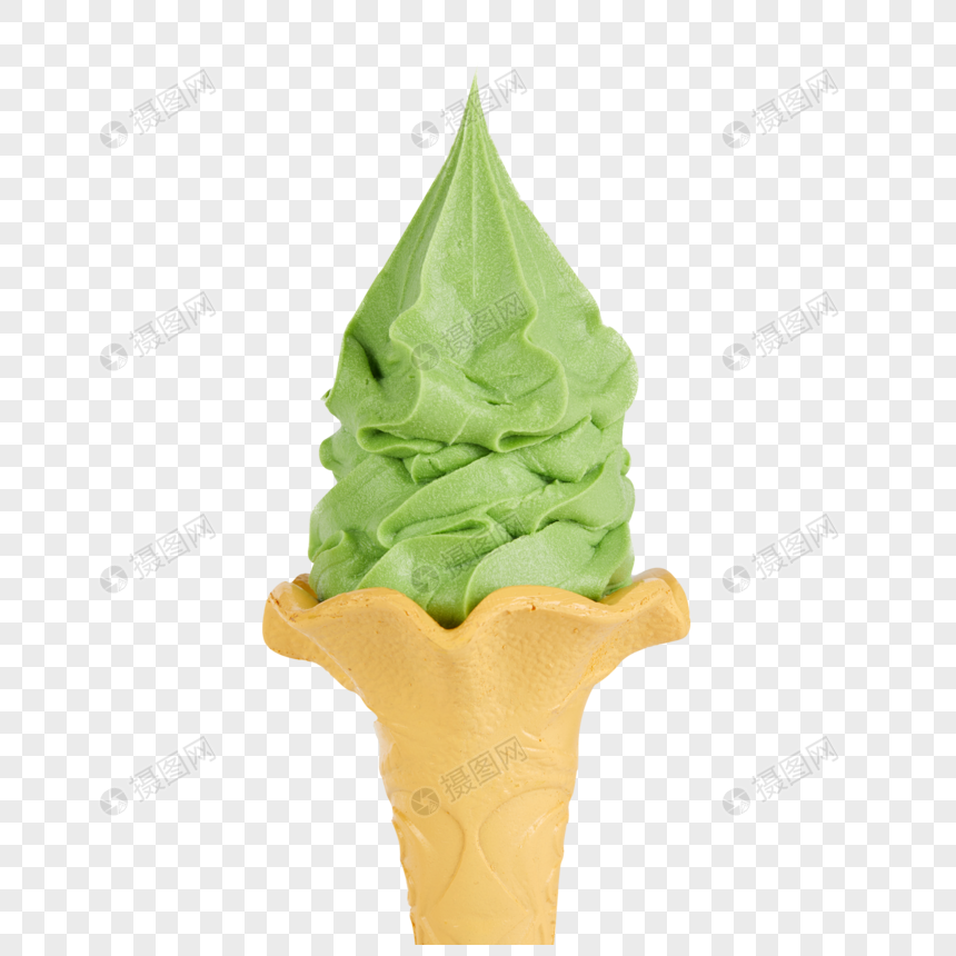 哈密瓜味奶油冰淇淋甜筒 摄图网享独家版权,商用有保障 最大尺寸:4480