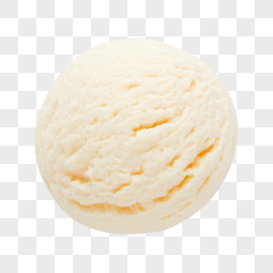 香草口味冰淇淋球图片