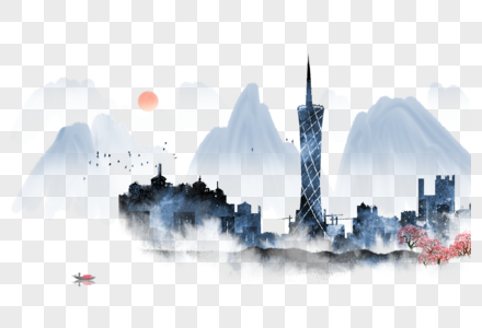 广州塔地标建筑图片素材
