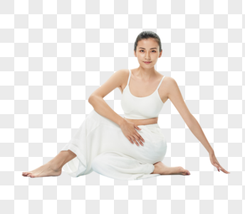 年轻女性瑜伽动作图片