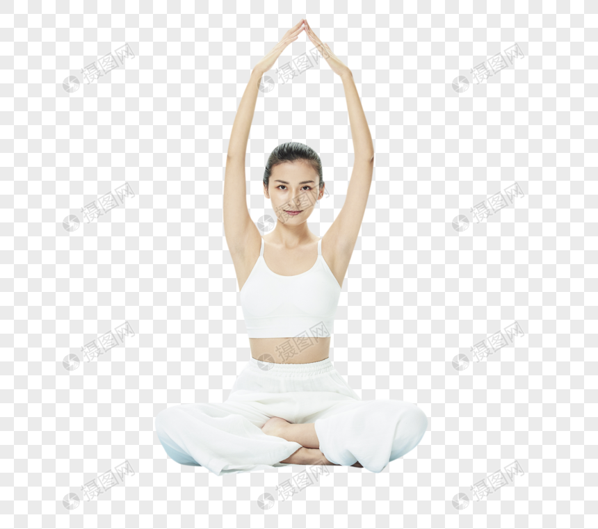 女性瑜伽动作元素素材下载-正版素材401767329-摄图网