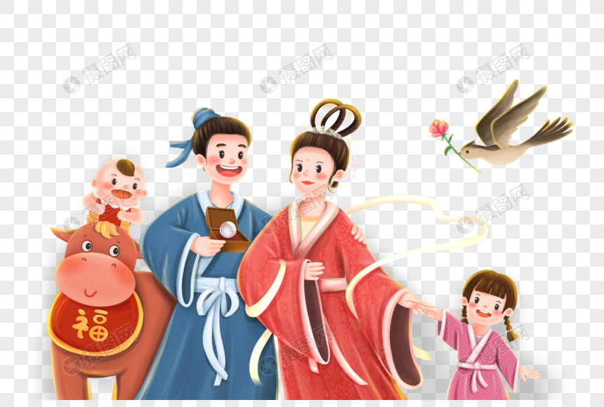 牛郎织女一家人