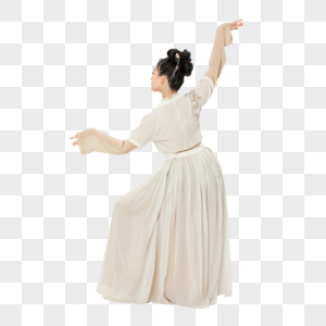 汉服古风美女跳古典舞高清图片