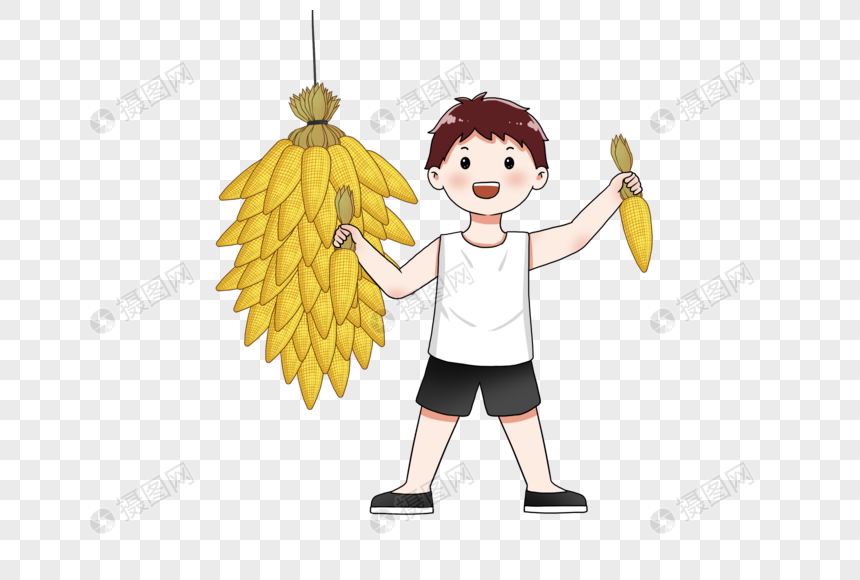 收获玉米的农民