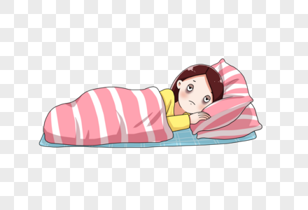 失眠的女孩睡眠不足高清图片