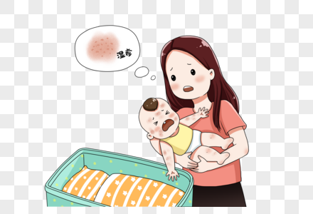 婴儿湿疹婴幼儿疾病高清图片