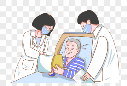 病床上的病人图片素材