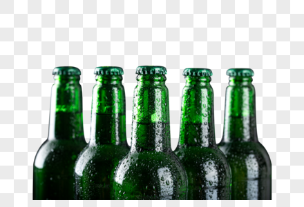 绿色瓶子原汁麦啤酒图片