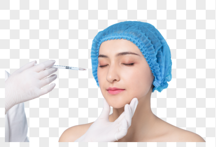 女性面部整容手术打美容针图片