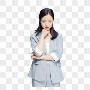 商务女性白领焦虑情绪图片