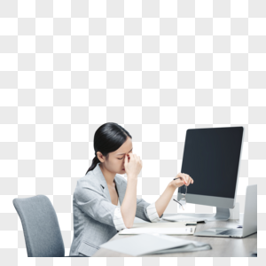 亚健康白领商务女性职场压力图片