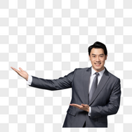 商务男士挥手示意商务人物高清图片素材
