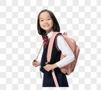 穿校服背包的小学生图片