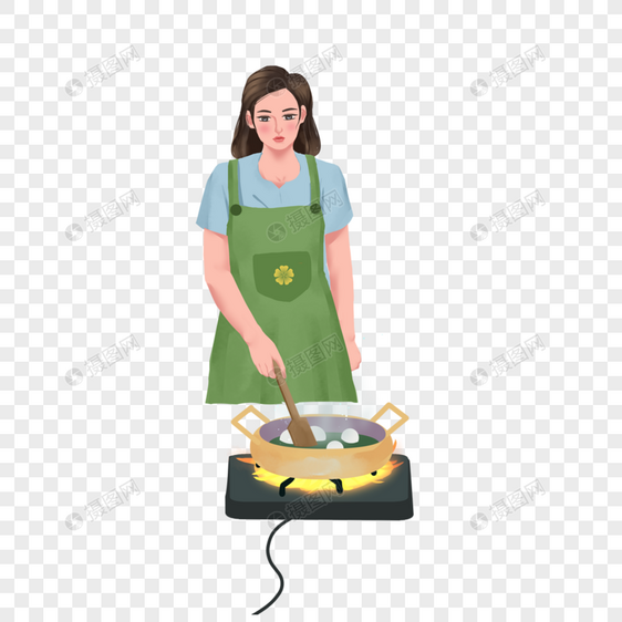 做饭的女性图片