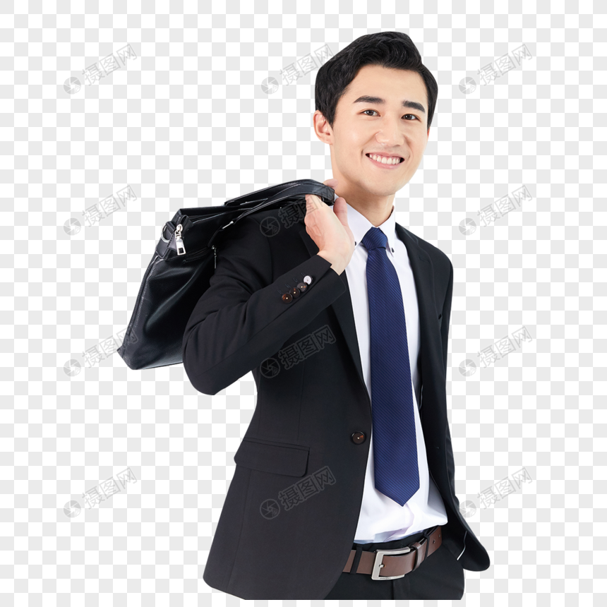 手提公文包的商务男性图片