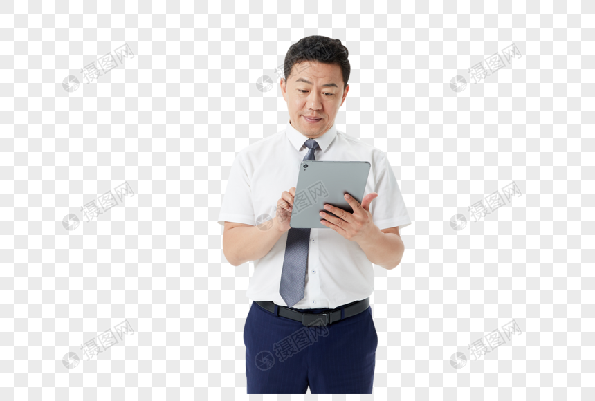 手拿ipad商务男士图片