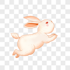 奔跑的玉兔奔跑兔子高清图片