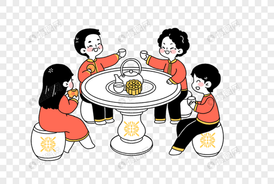 中秋佳节家人团圆图片