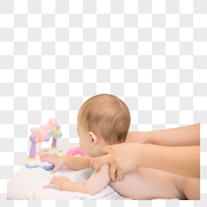 可爱宝宝洗澡后擦身体乳液图片