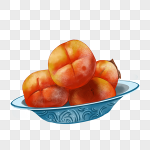 一碗柿子图片