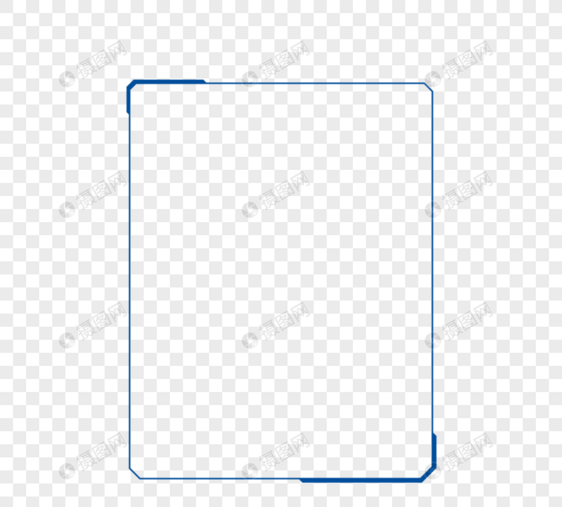 简约蓝色边框图片