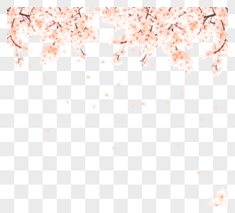 简约粉色樱花花枝框架高清图片