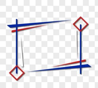 蓝色边框蓝色红色高清图片