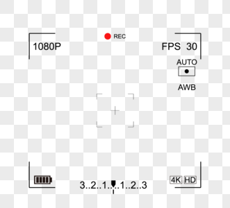 摄像头界面录制边框图片素材