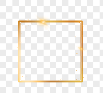 金色效果线装饰方形框架图片