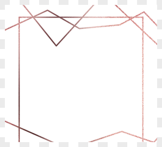 简约几何线条金色边框效果图片