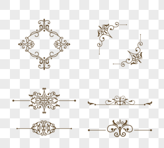 简单欧洲装饰花边设计材料高清图片
