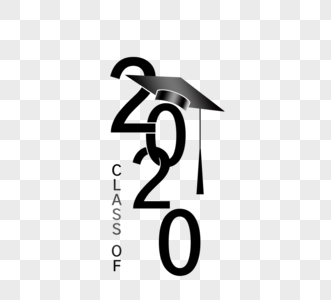 2020年毕业创意数字装饰图片
