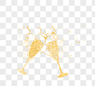 金色绚丽香槟庆祝元素图片